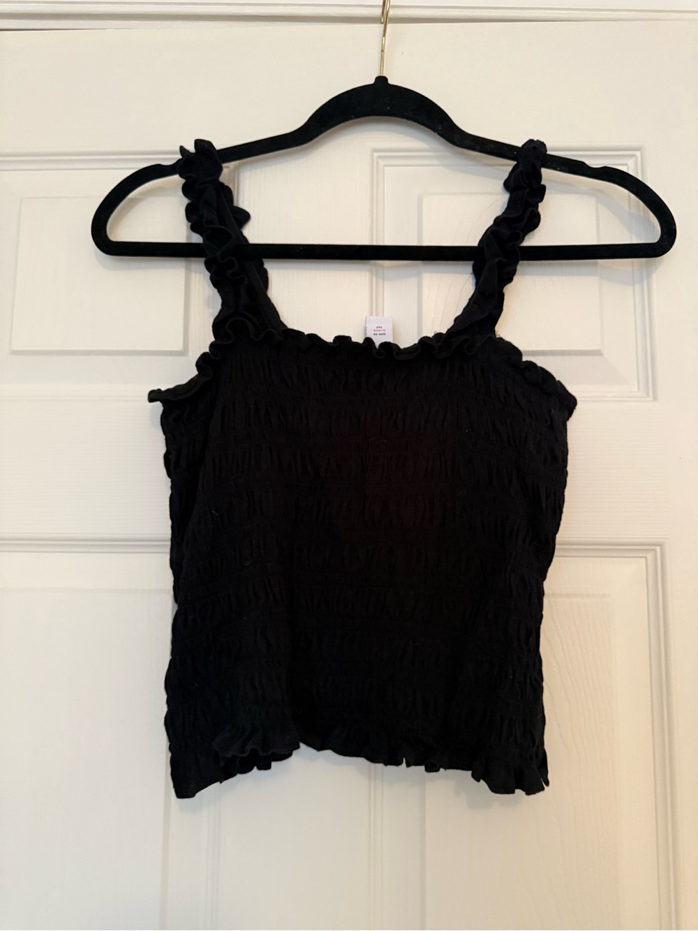Old Navy Black Smocked Ruffle-Strap Camisole - Women